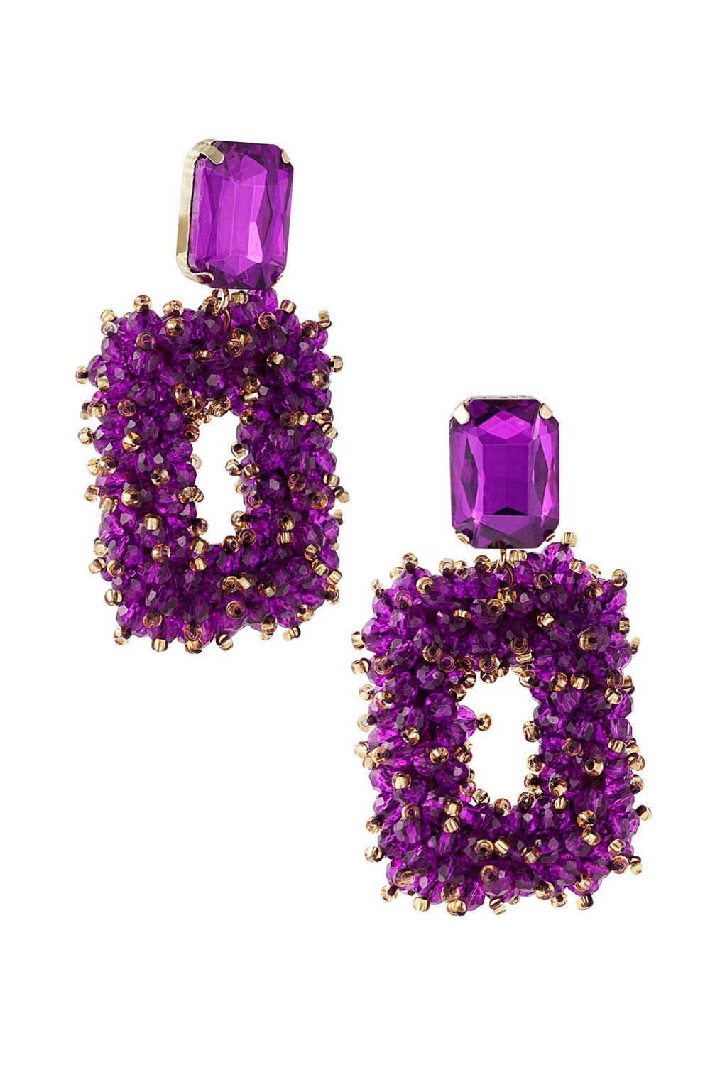 Las Lunas Earrings Glam - Purple