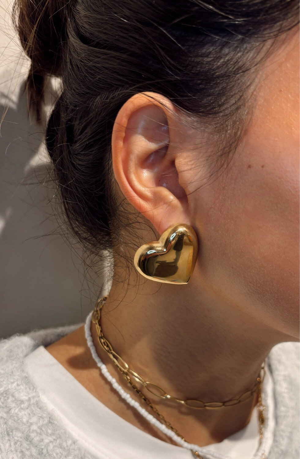 Las Lunas Earrings Lovely - Gold