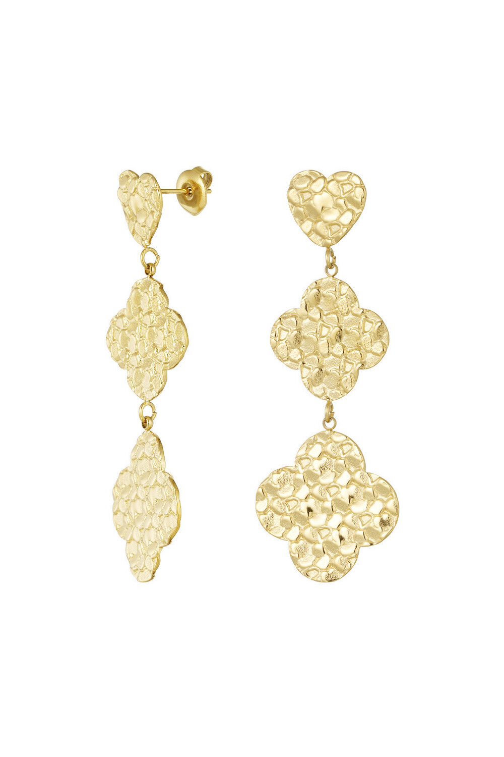 Las Lunas Earrings Clover - Gold