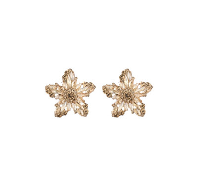 Las Lunas Earrings Monaco Flower - Gold