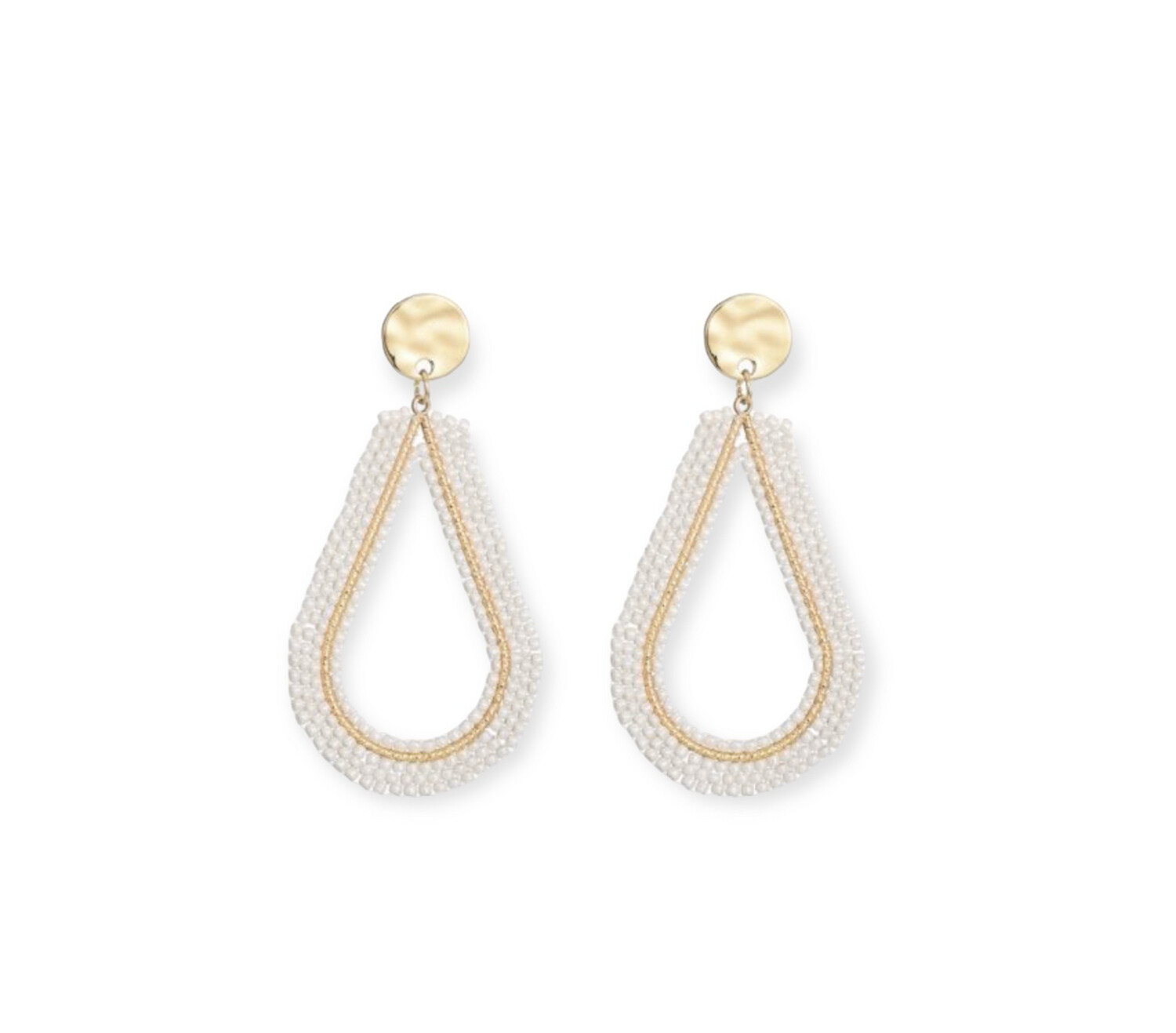 Earrings Miyuki Beads - Creme