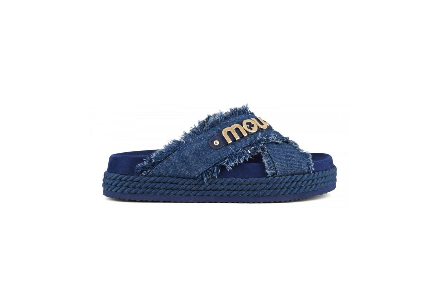 Mou Sandal Criss-Cross - Denim Blue