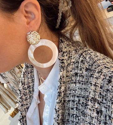 Earrings Shell - Gold