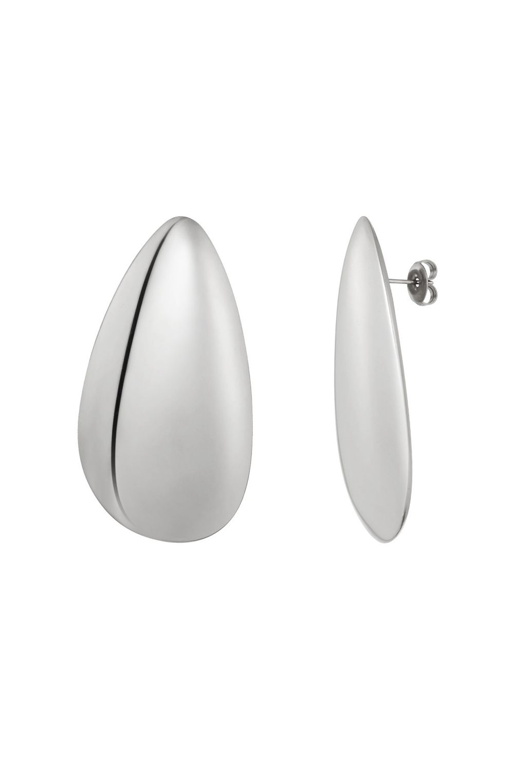 Earrings Flat Drup - Silver