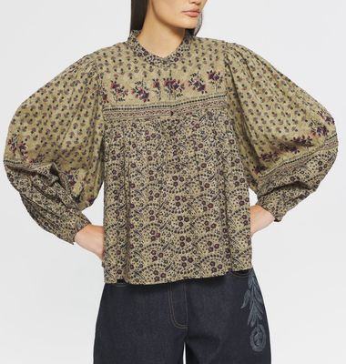 Antik Batik Blouse Irina - Khaki