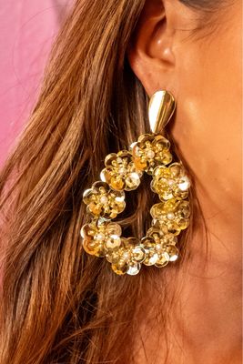 Earrings Flower - Gold