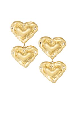Earrings Bubbly Hearts - Gold