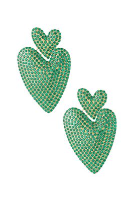 Earrings Chasing Love - Green