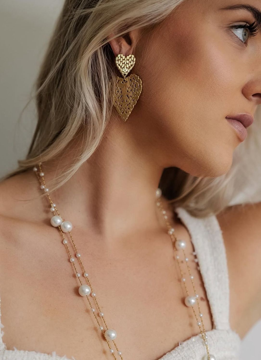 Rose &amp; Camellia Earrings Jill - Gold