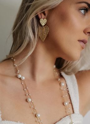 Rose &amp; Camellia Earrings Jill - Gold