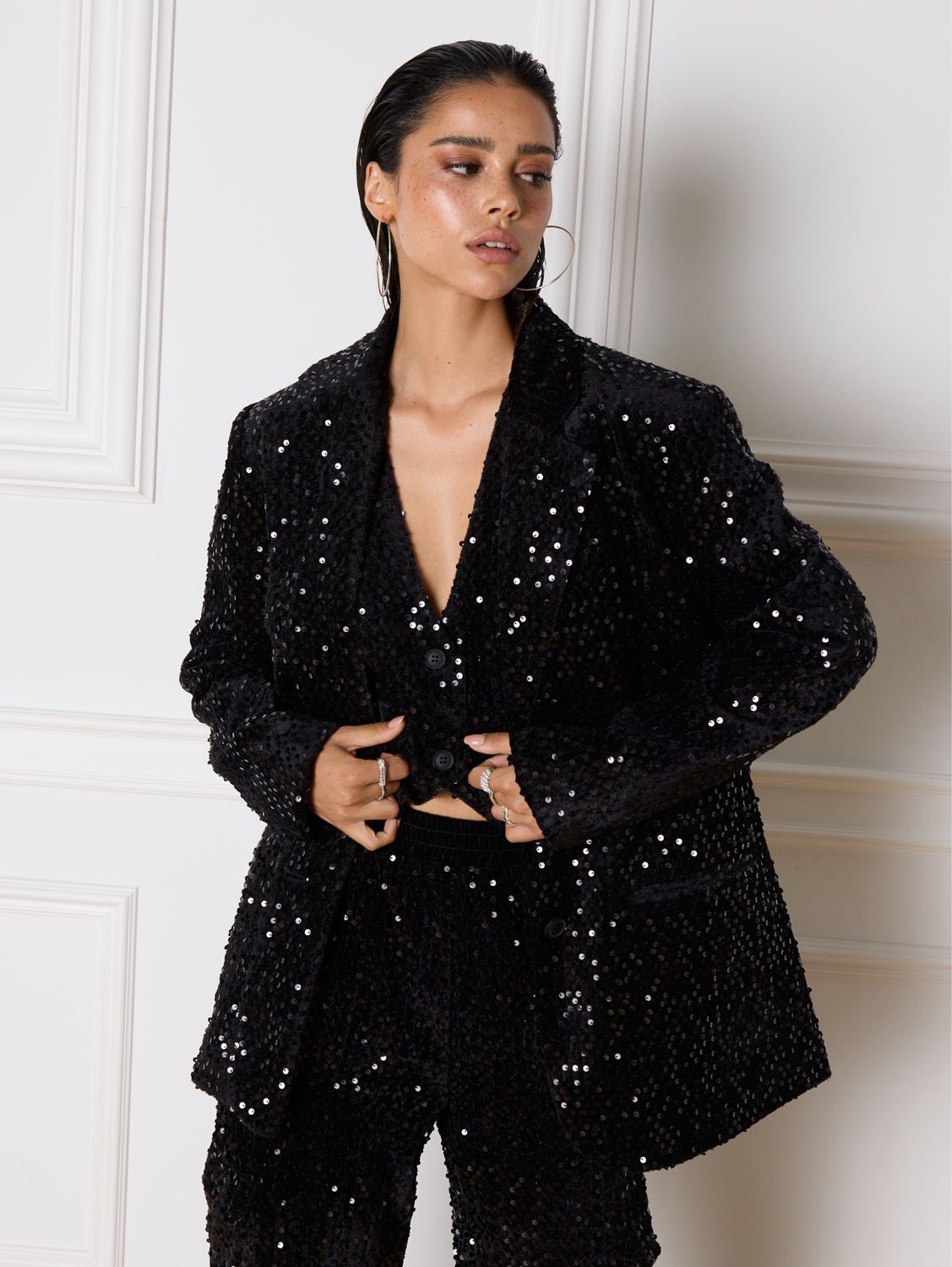 Refined Department Oversized Blazer Bodi - Black