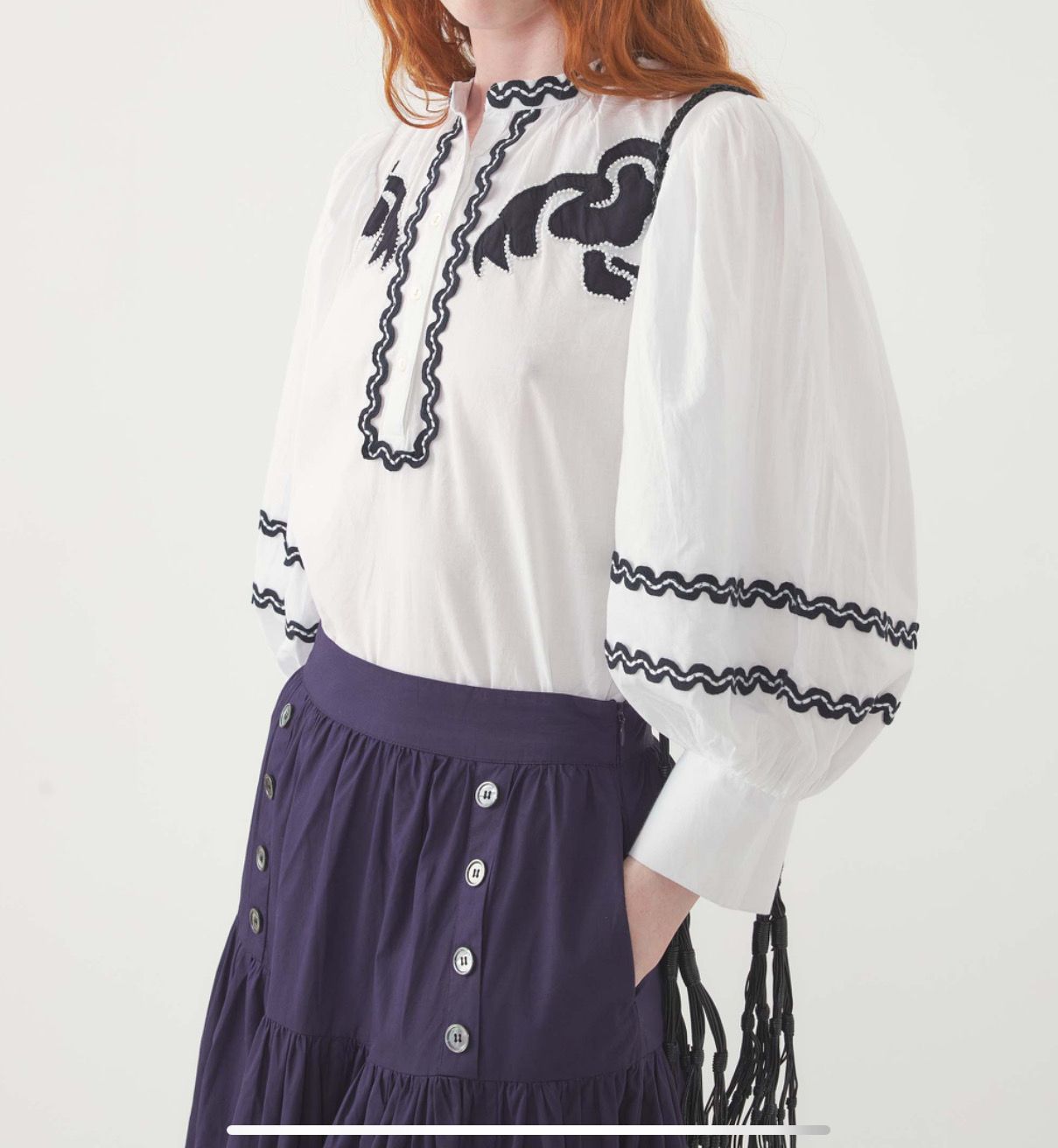 Antik batik Blouse Dalli - White