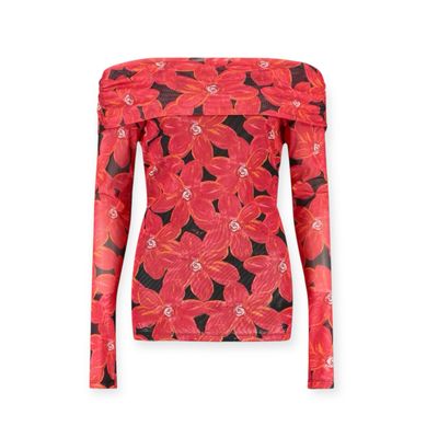 Harper & Yve Top Jenny - Spicy Red Flower Harper & Yve Top Jenny - Spicy Red Flower