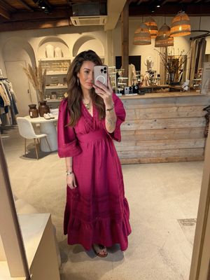 Antik Batik Dress Lena - Fuchsia Antik Batik Dress Lena - Fuchsia