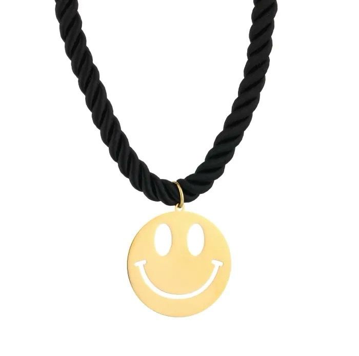 Chain Big Smiley - Black