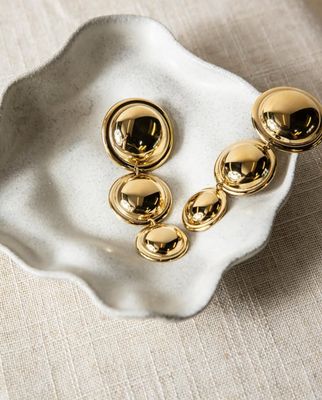 Rose &amp; Camellia Earrings Evi - Gold