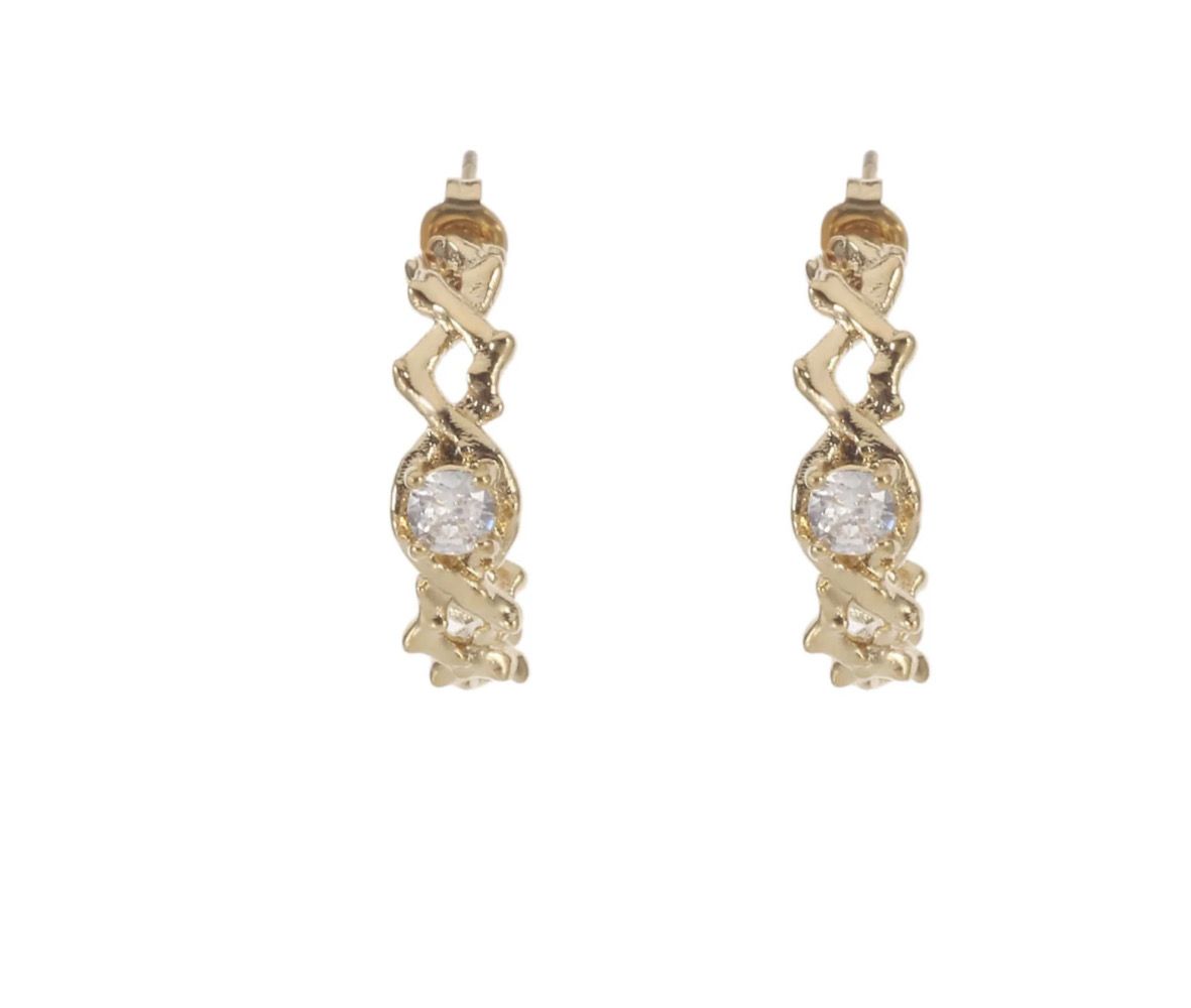 Rose &amp; Camellia Earrings Fantasy - Gold