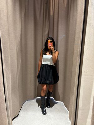 Swing Dress Sister - White/Black