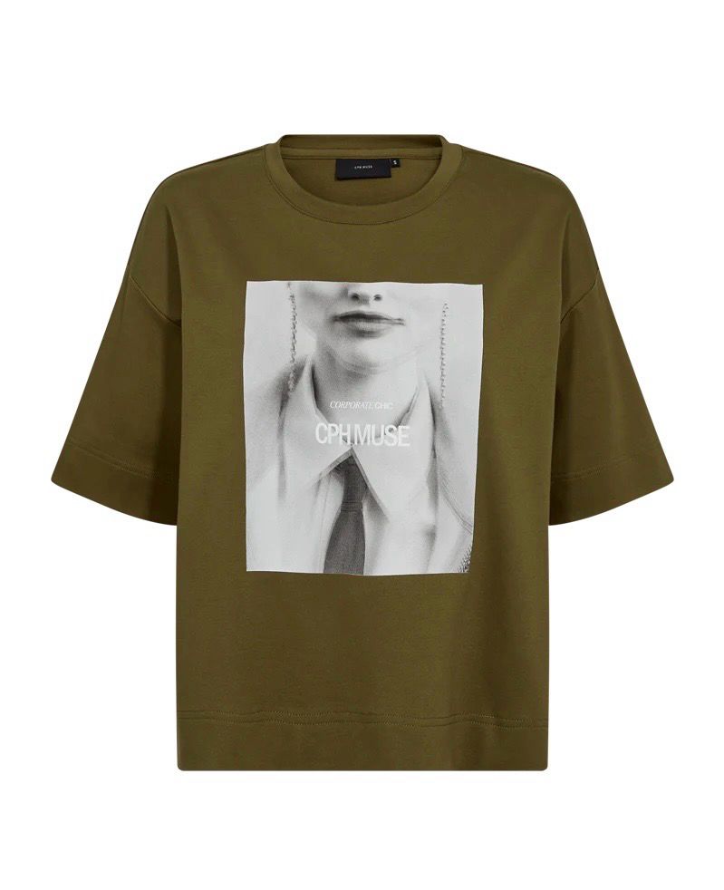 Copenhagen Muse Cmmuse - T-Shirt Khaki Green