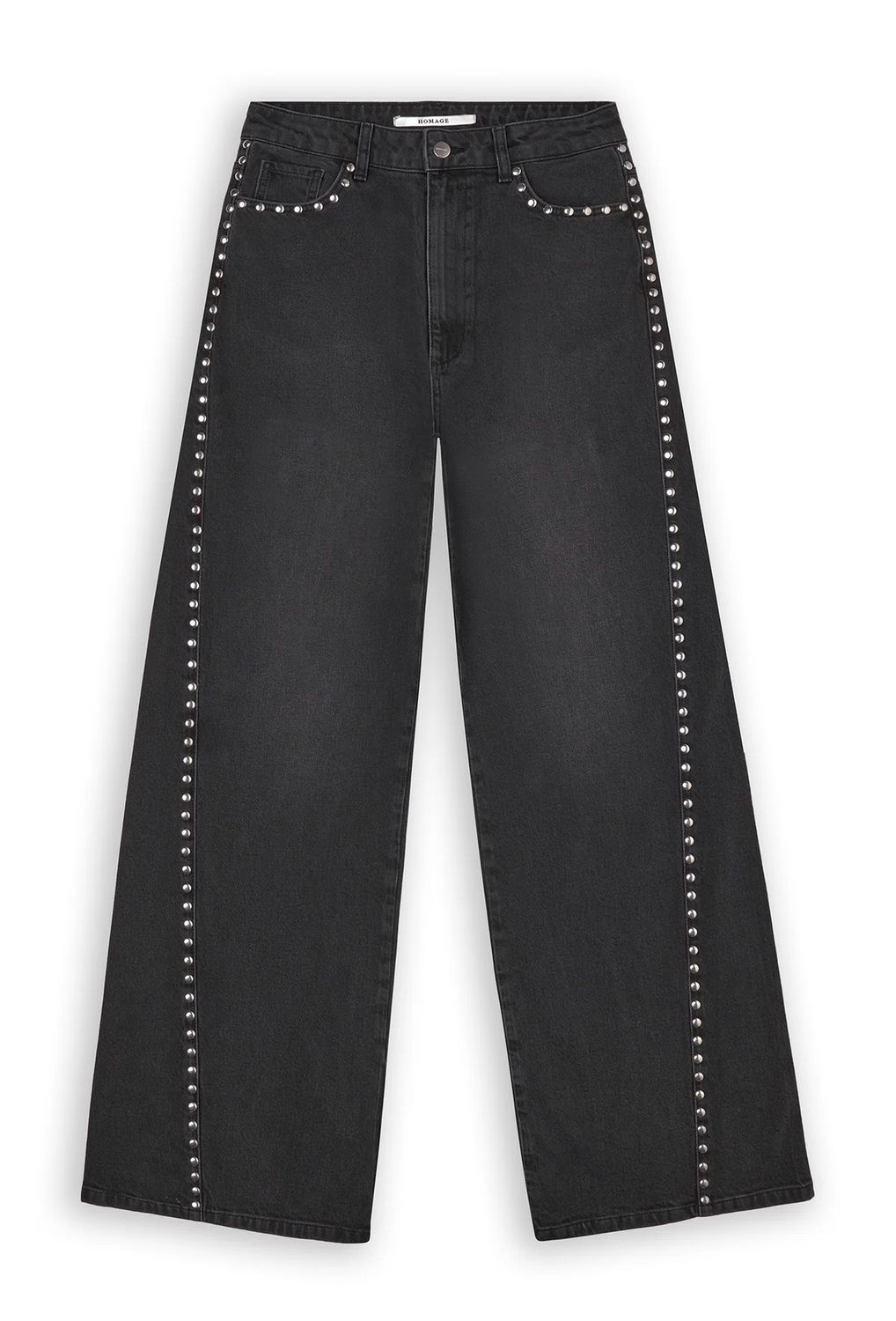 Homage Palazzo Jeans With Studs Homage Palazzo Jeans With Studs