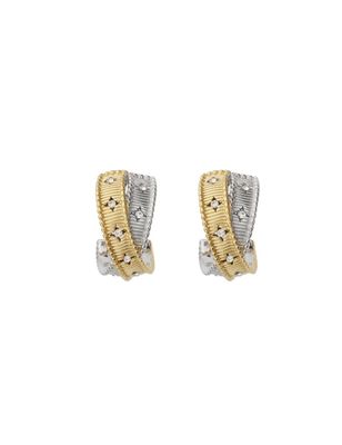 Rose &amp; Camellia Earring Dubble - Gold/Silver