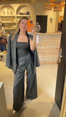 Access Long Double-Breasted Blazer