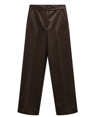 Copenhagen Muse - Highwaist Satin Pants Brown