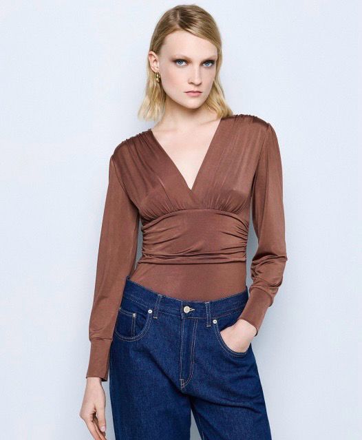 Access Long-sleeve bodysuit - Brown