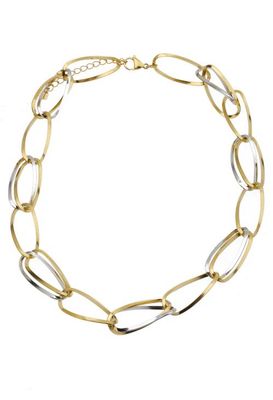 Rose &amp; Camellia Chain Verona Dual-Tone Link -Gold