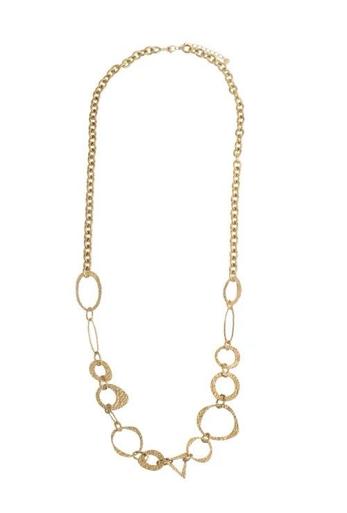Rose &amp; Camellia Chain Firenze Hammered - Gold