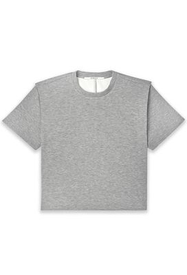 Homage Top With Shoulder Detail - Grey Melange