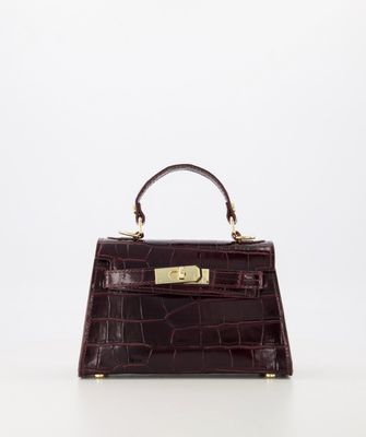 Bag Grace Croco - Bordeaux