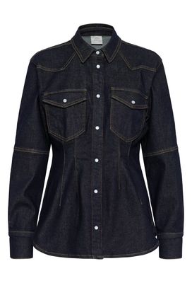 Gestuz GZmae Denimhemd - Dark Blue Rinse