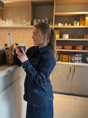 Gestuz GZmae Denimhemd - Dark Blue Rinse