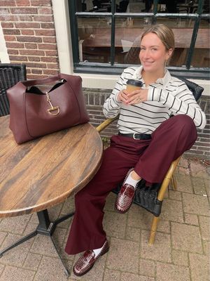 Copenhagen Muse Polo With Stripes In Black And White