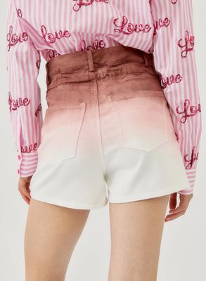 Silvian Heach Shorts Denim - White/Pink
