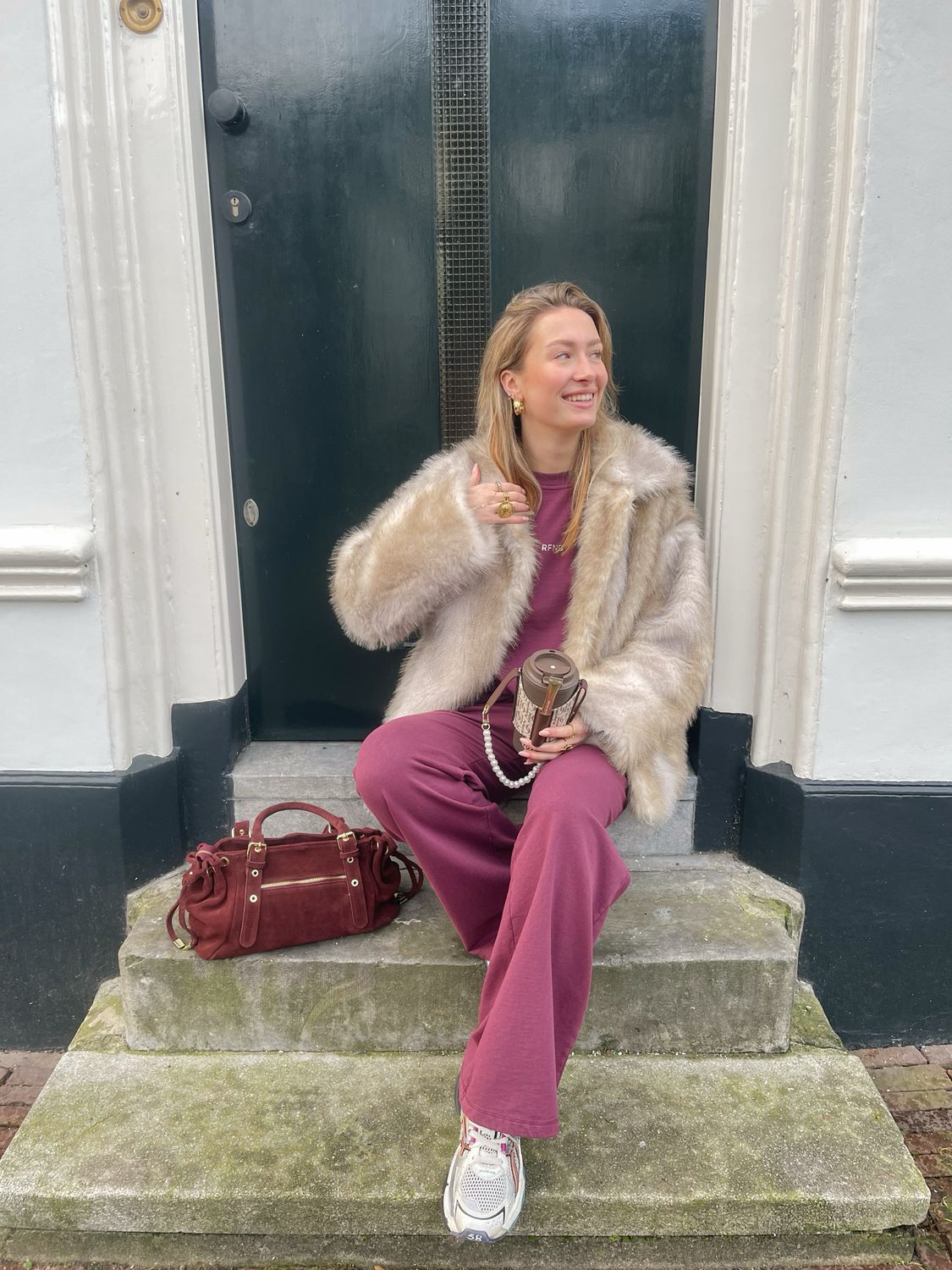 Refined Department Jog Pants Nova - Plum