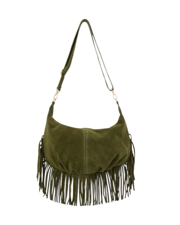 Bag Vromy Fringe Suede - Green