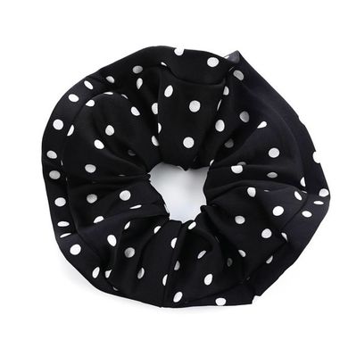 Scrunchie Polka Dot - Black Creme