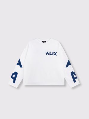 Alix Longsleeve T-shirt Patch - White