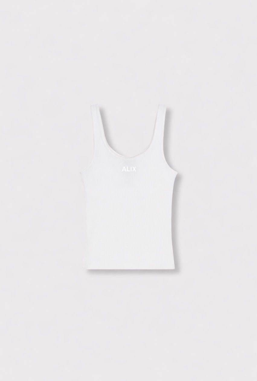 Alix Tanktop Rib - White