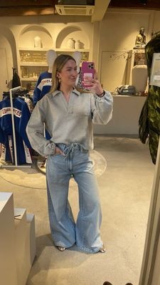 Homage Jeans Wide Leg With Cord - Blue