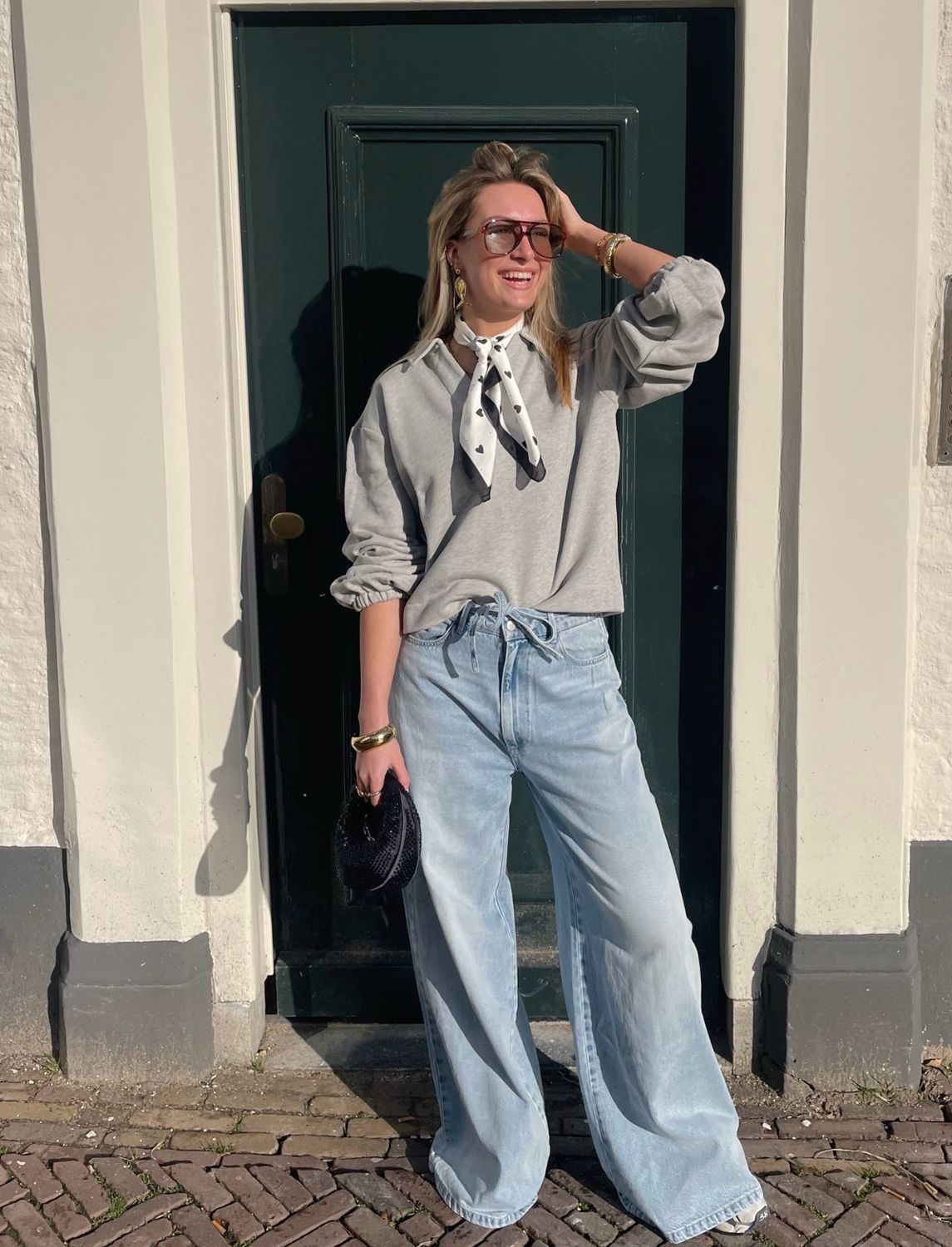 Homage Jeans Wide Leg With Cord - Blue