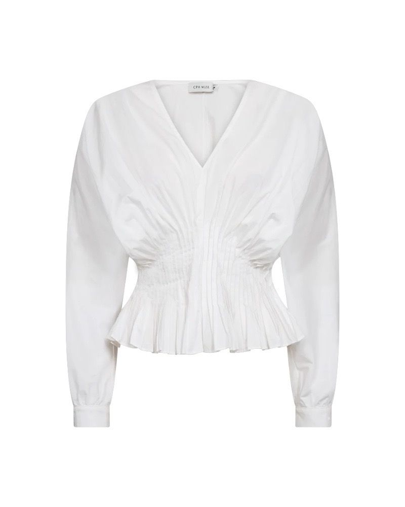 Copenhagen Muse Blouse Cmpoplin - White