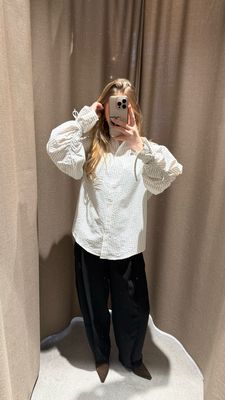 Edited Blouse Hanni - Creame &amp; Blue Stripe