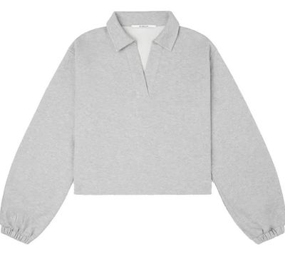 Homage Rugby Sweater Balloon Sleeve - Grey Melange