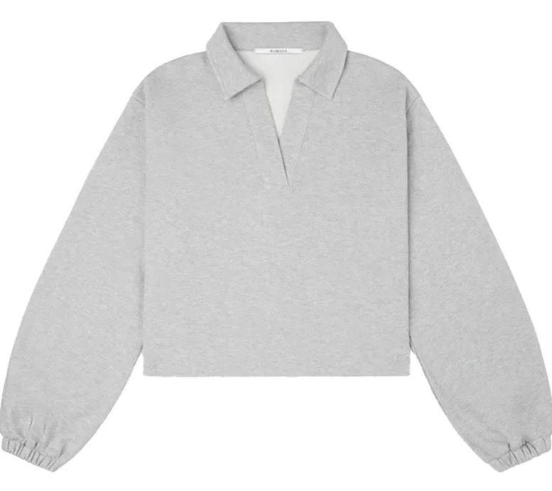 Homage Rugby Sweater Balloon Sleeve - Grey Melange