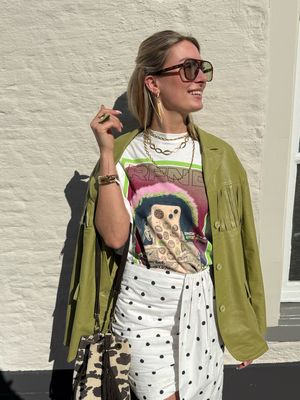 Refined Department T-shirt Oversized Loui - Off White