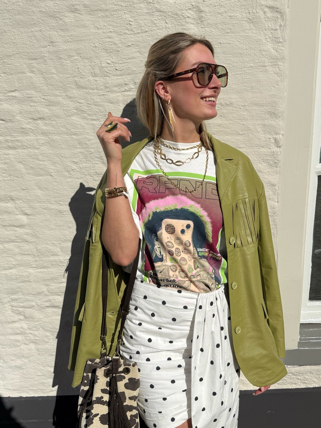 Refined Department T-shirt Oversized Loui - Off White