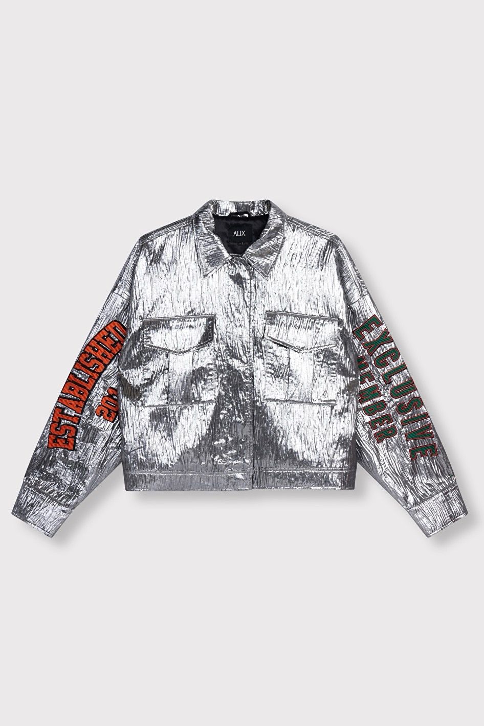 Alix The Label Silver Artwork Jacket - Silver